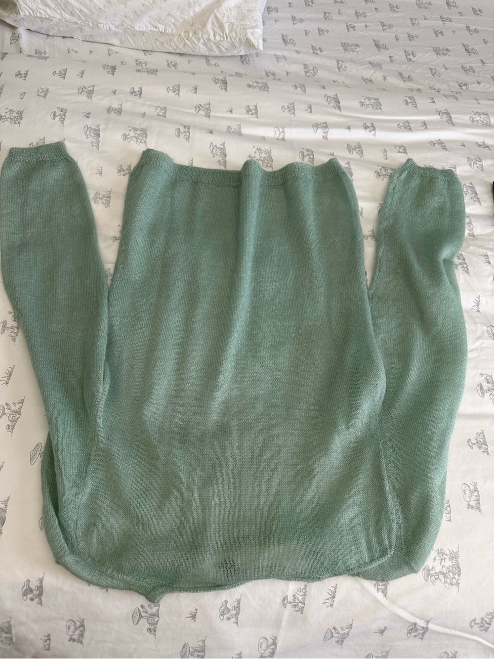 TSE Mint Green Off-the-Shoulder Sweater